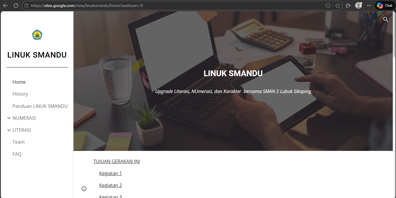 Launching Program LINUK SMANDU (Upgrade Literasi, Numerasi, dan Karakter) di SMAN 2 Lubuk Sikaping