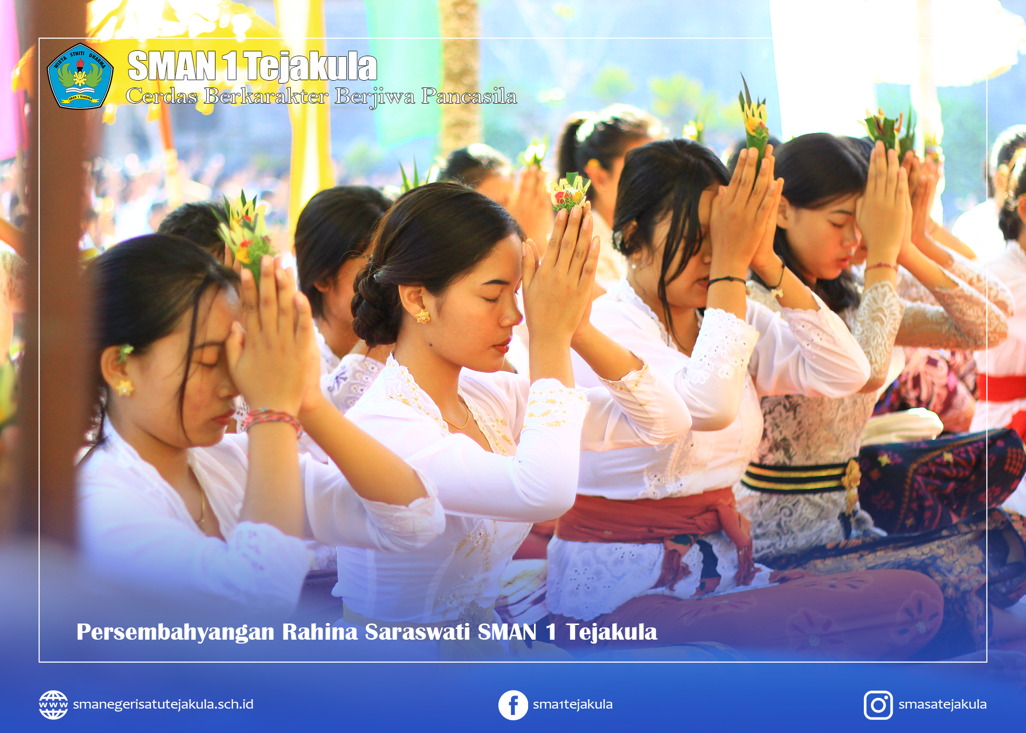 Persembahyangan Hari Raya Saraswati SMAN 1 Tejakula