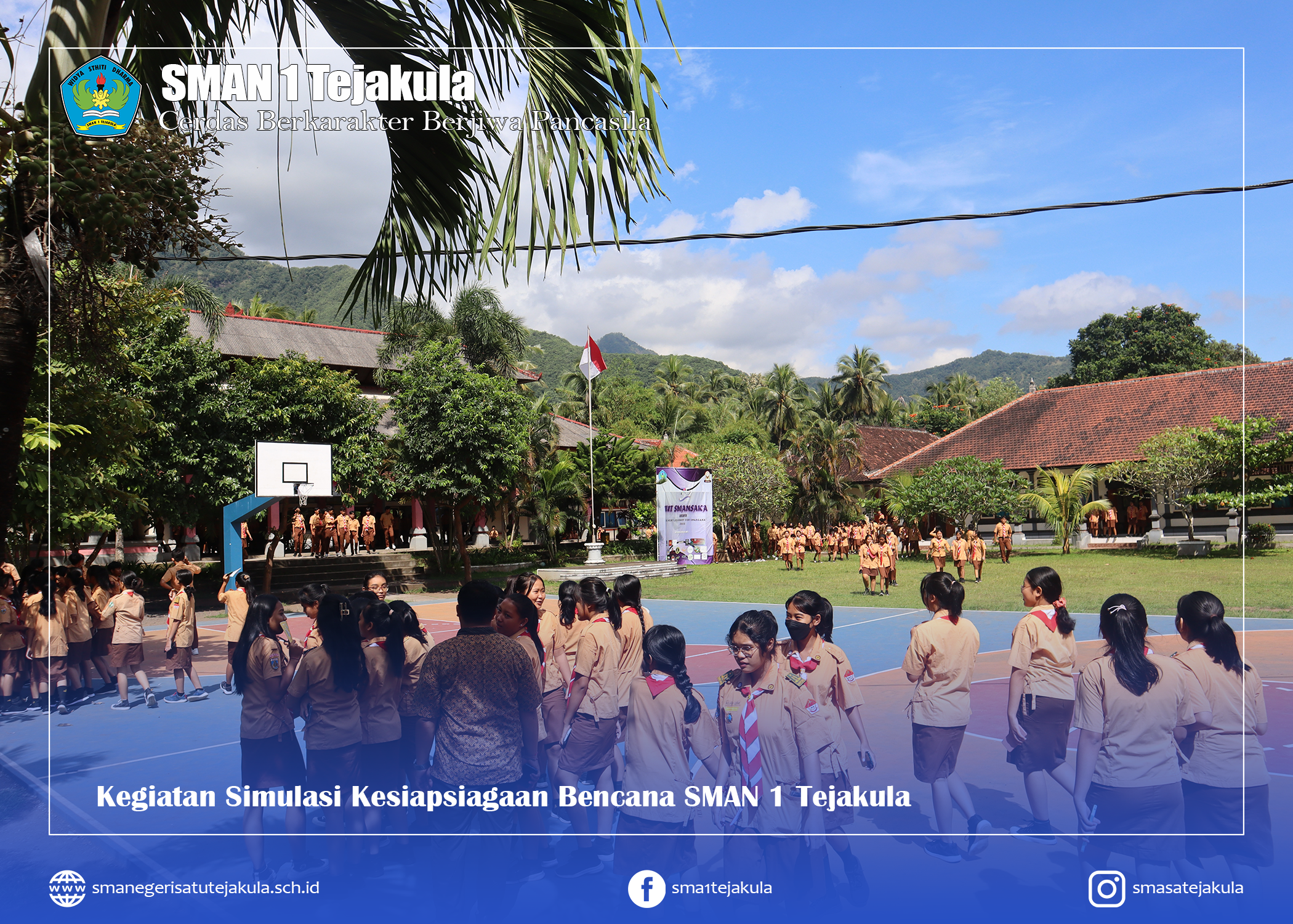 Simulasi Hari Kesiapsiagaan Bencana 2023 SMAN 1 Tejakula