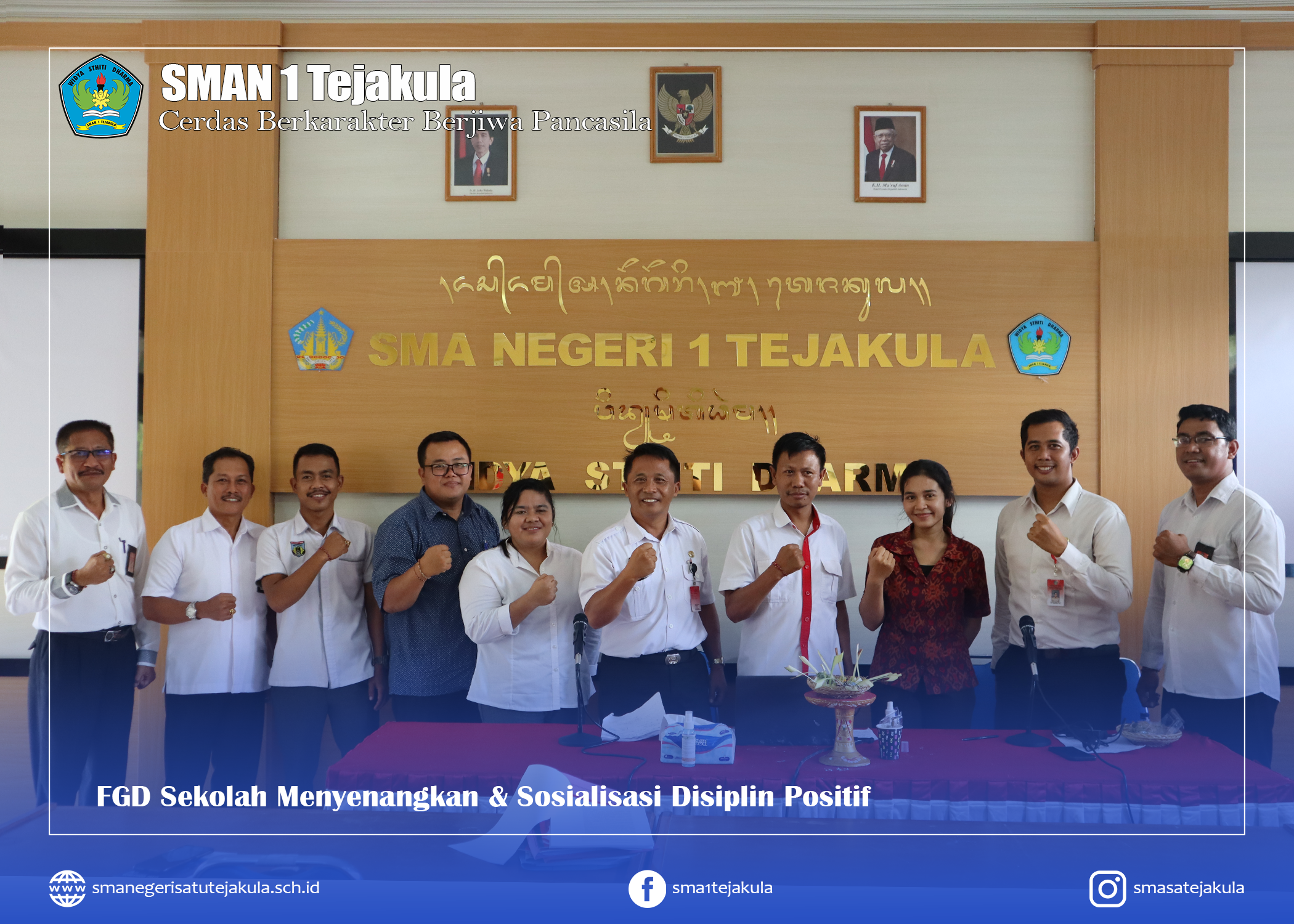 Kegiatan FGD, Sekolah Menyenangkan & Sosialisasi Disiplin Positif SMAN 1 Tejakula