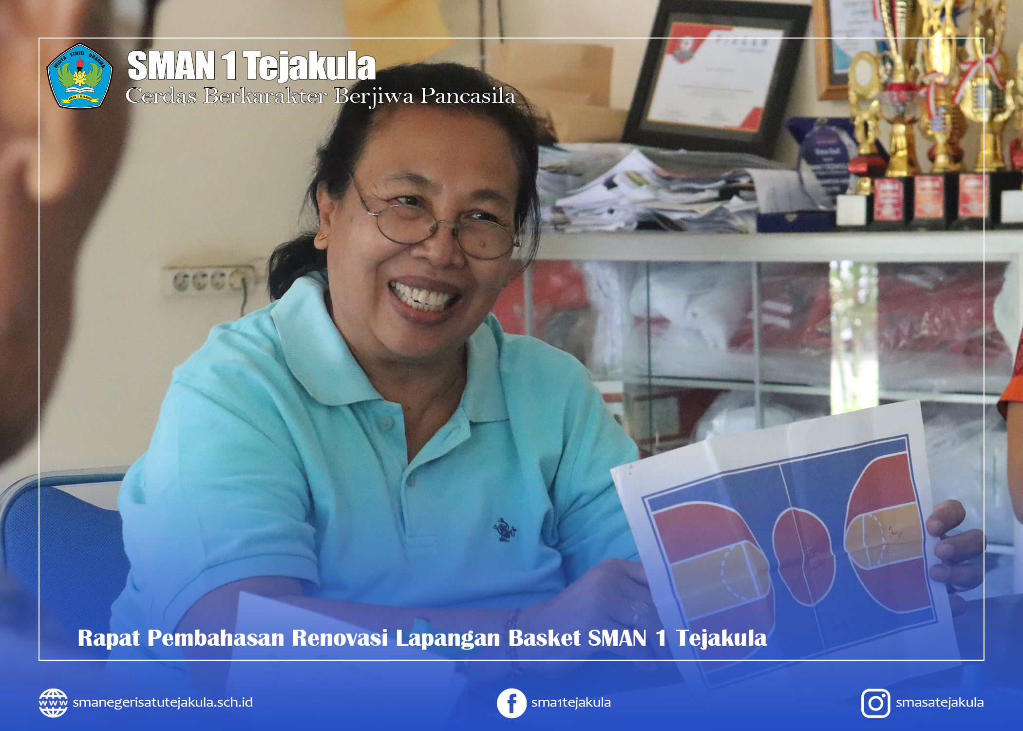 Rapat Pembahasan Renovasi Lapangan Basket SMAN 1 Tejakula