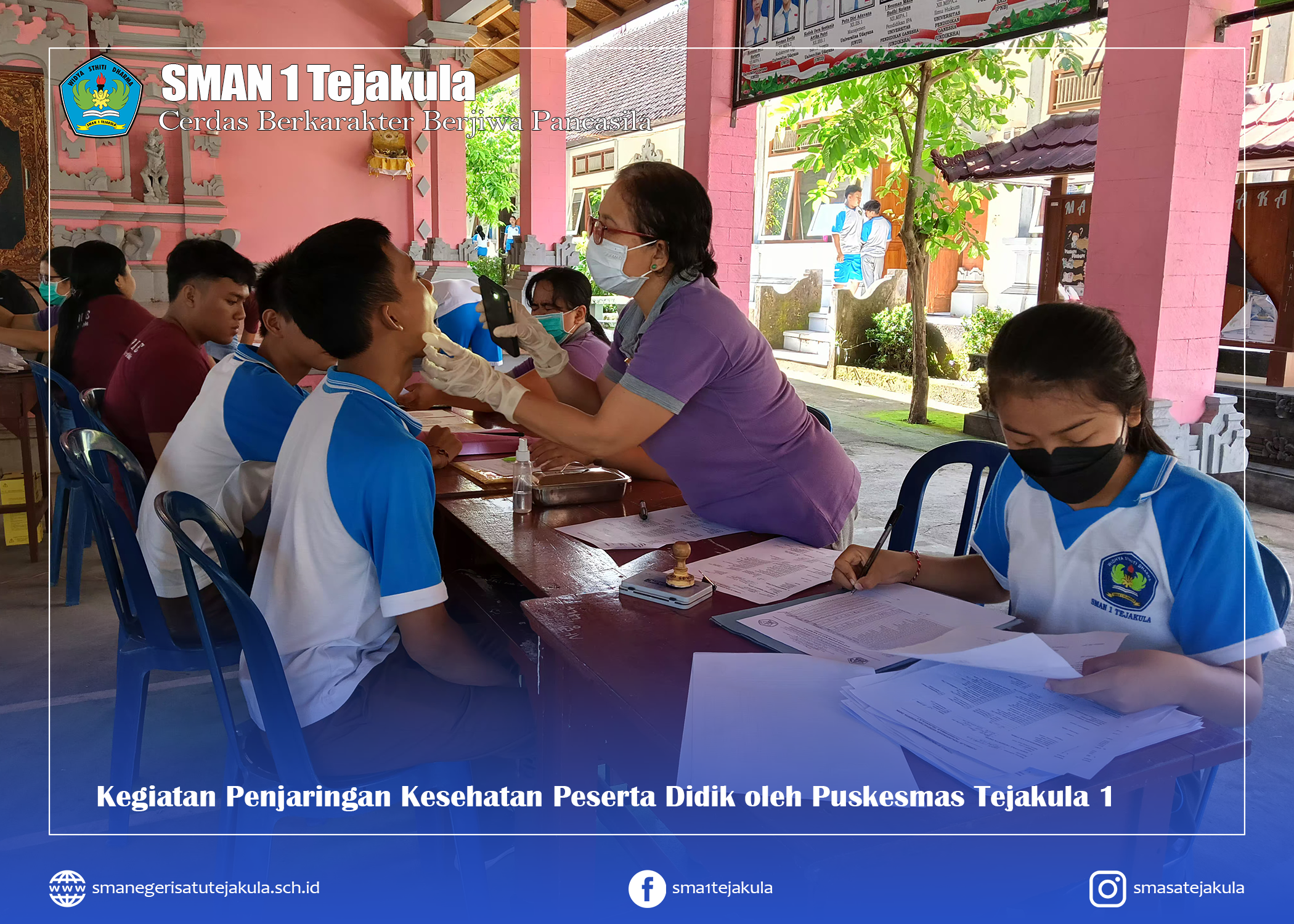Kegiatan Penjaringan Kesehatan Peserta Didik oleh Puskesmas Tejakula 1