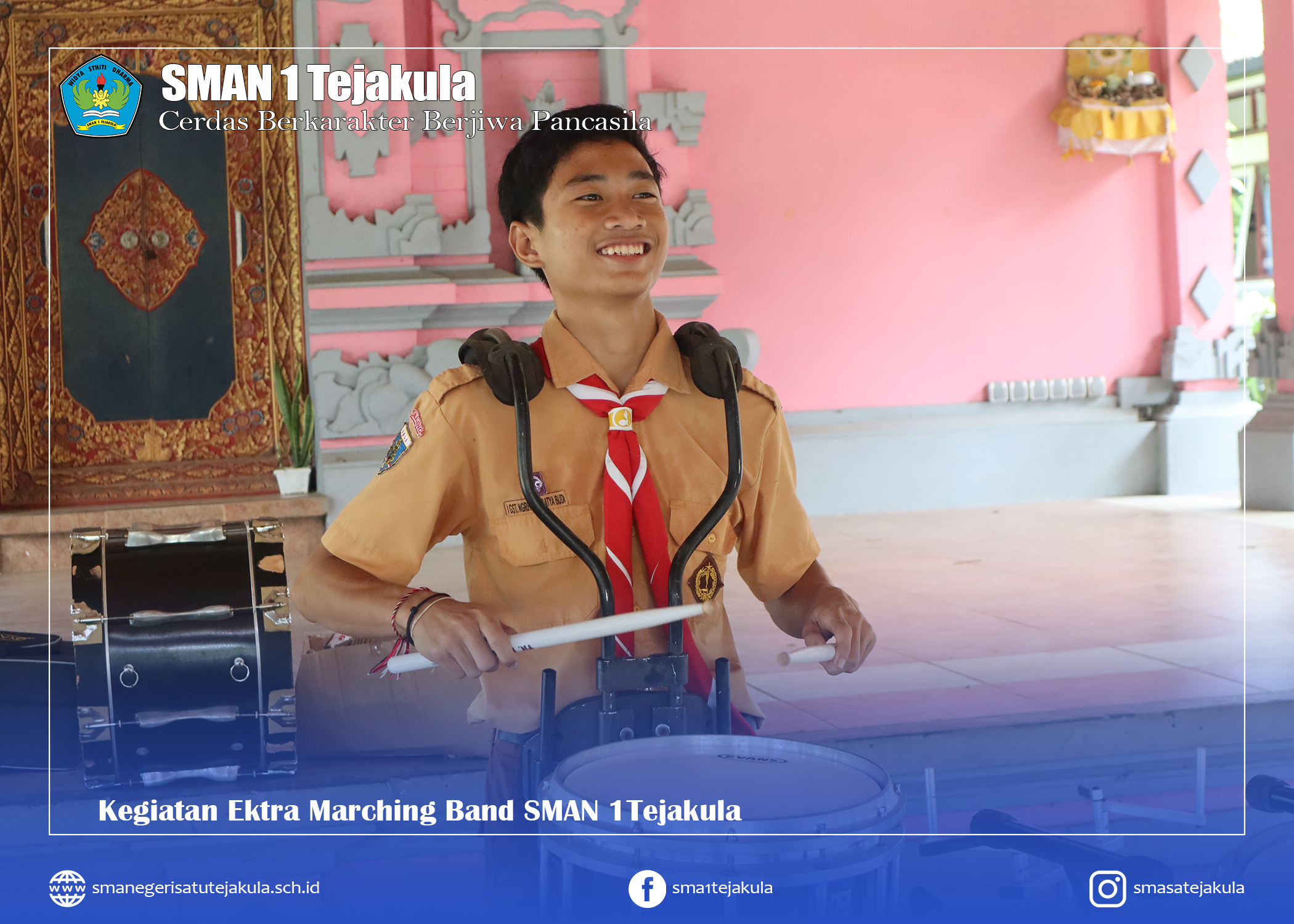 Kegiatan Ekstra Marching Band SMAN 1 Tejakula