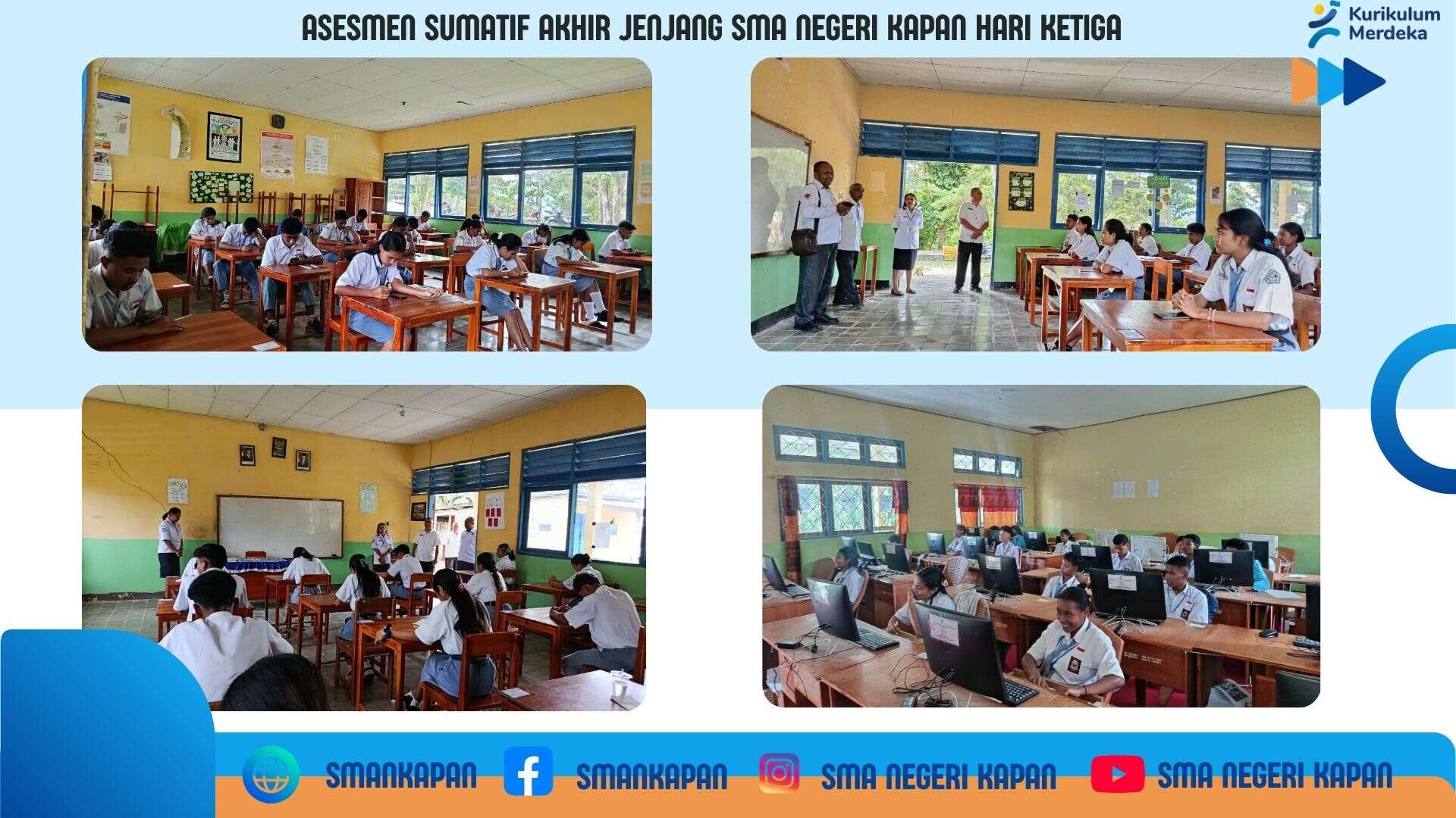 Korwas dan Pengawas PAK Monitoring ASAJ di SMA Negeri Kapan, Berikan Motivasi kepada Peserta Ujian