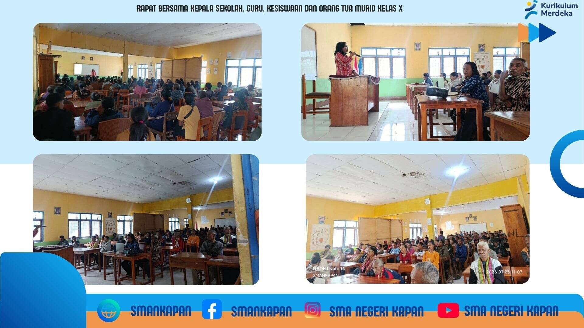SMA Negeri Kapan Perkuat Sinergi dengan Orang Tua Murid Kelas X Melalui Rapat Awal Tahun Pelajaran