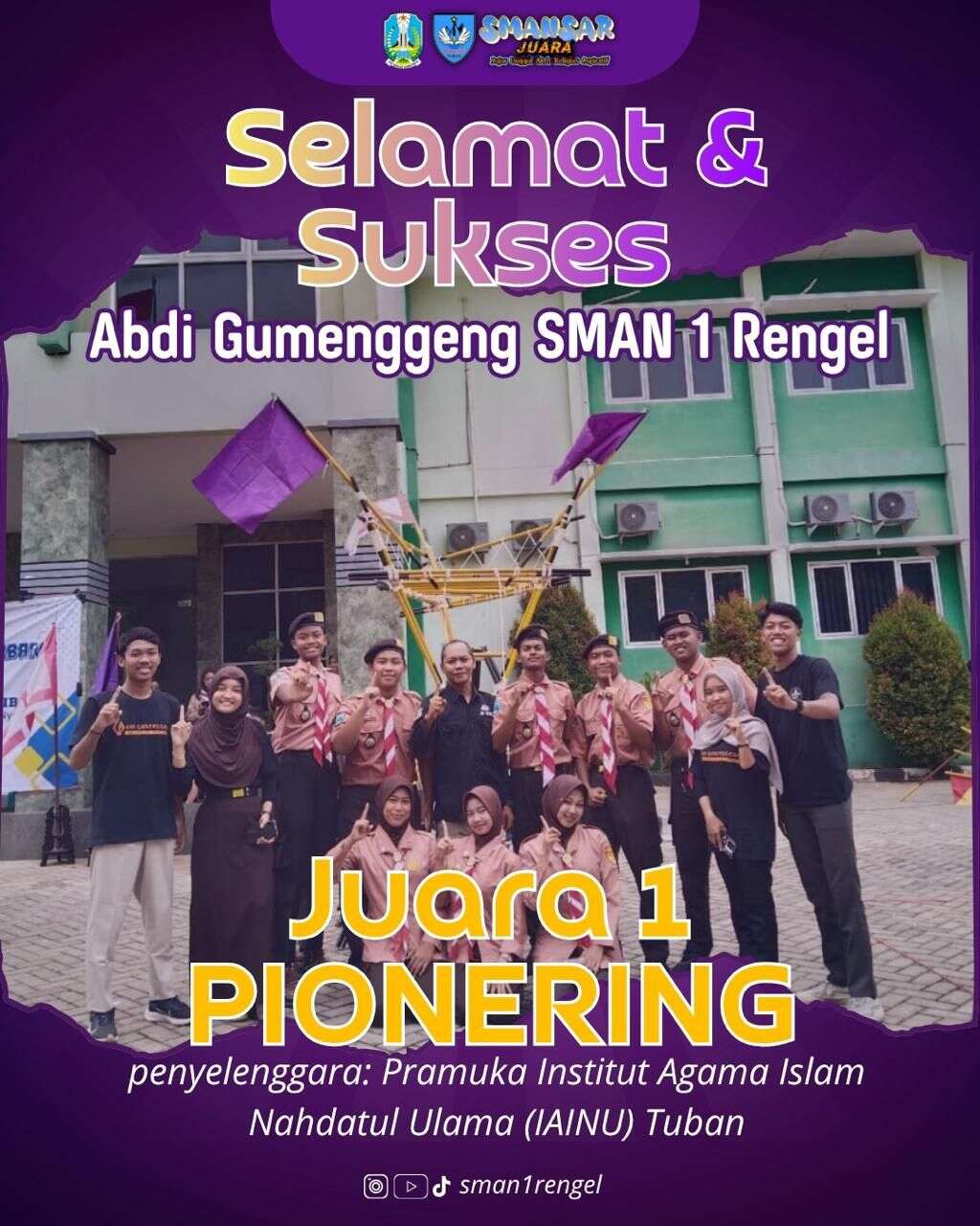 SMA Negeri 1 Rengel Raih Juara 1 Lomba Pionering di IAINU Tuban