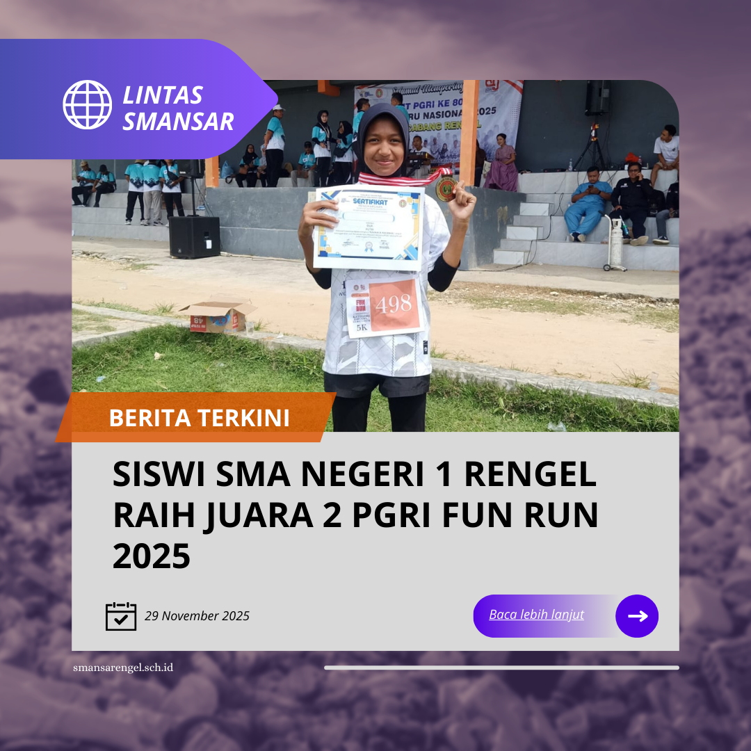 SISWI SMA NEGERI 1 RENGEL RAIH JUARA 2 PGRI FUN RUN 2025
