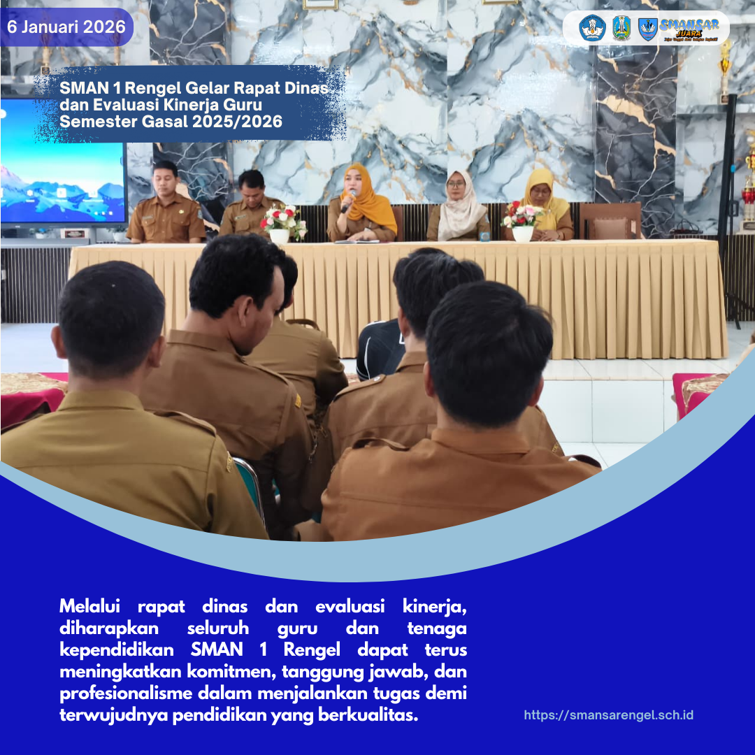 SMAN 1 Rengel Gelar Rapat Dinas dan Evaluasi Kinerja Guru Semester Gasal 2025/2026