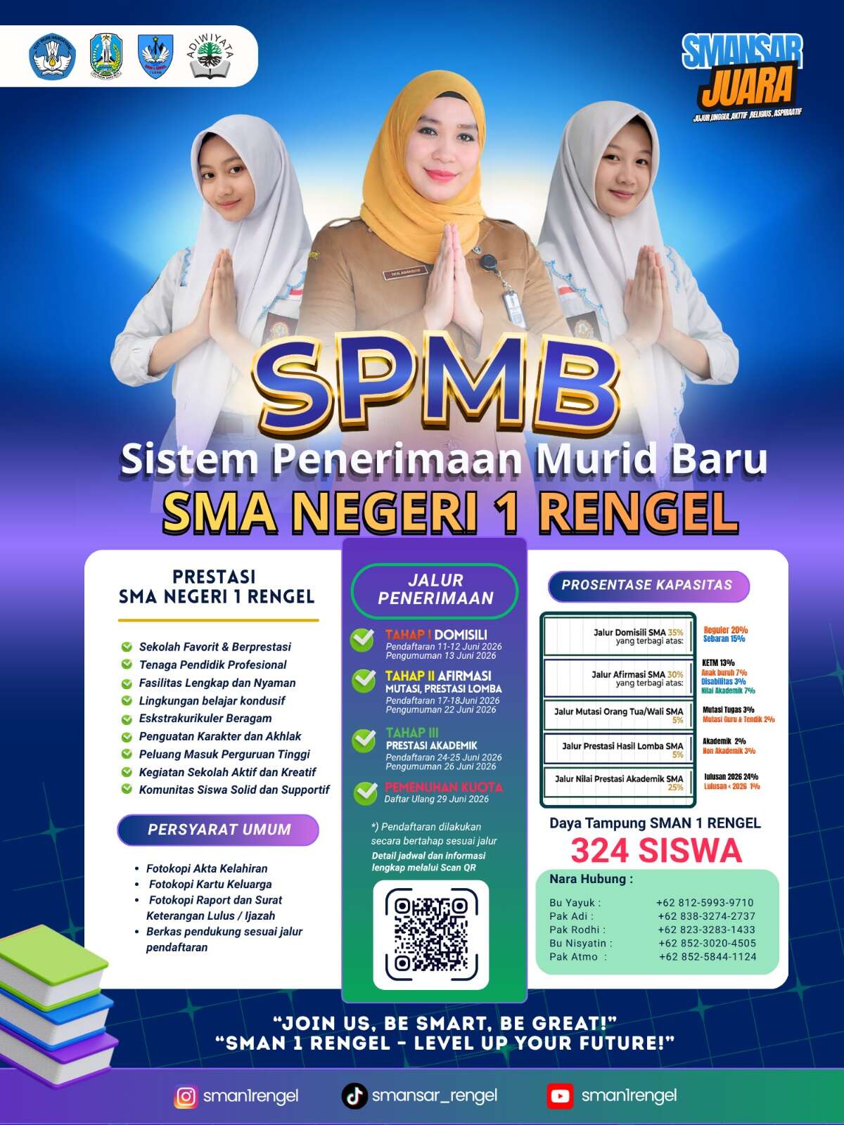 SPMB (Sistem Penerimaan Murid Baru) SMA Negeri 1 Rengel  2026/2027