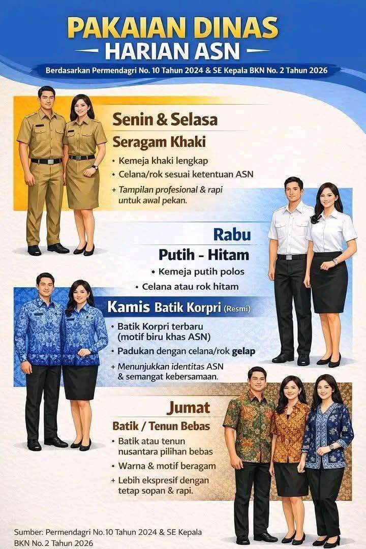 Aturan Penggunaan Pakaian Dinas