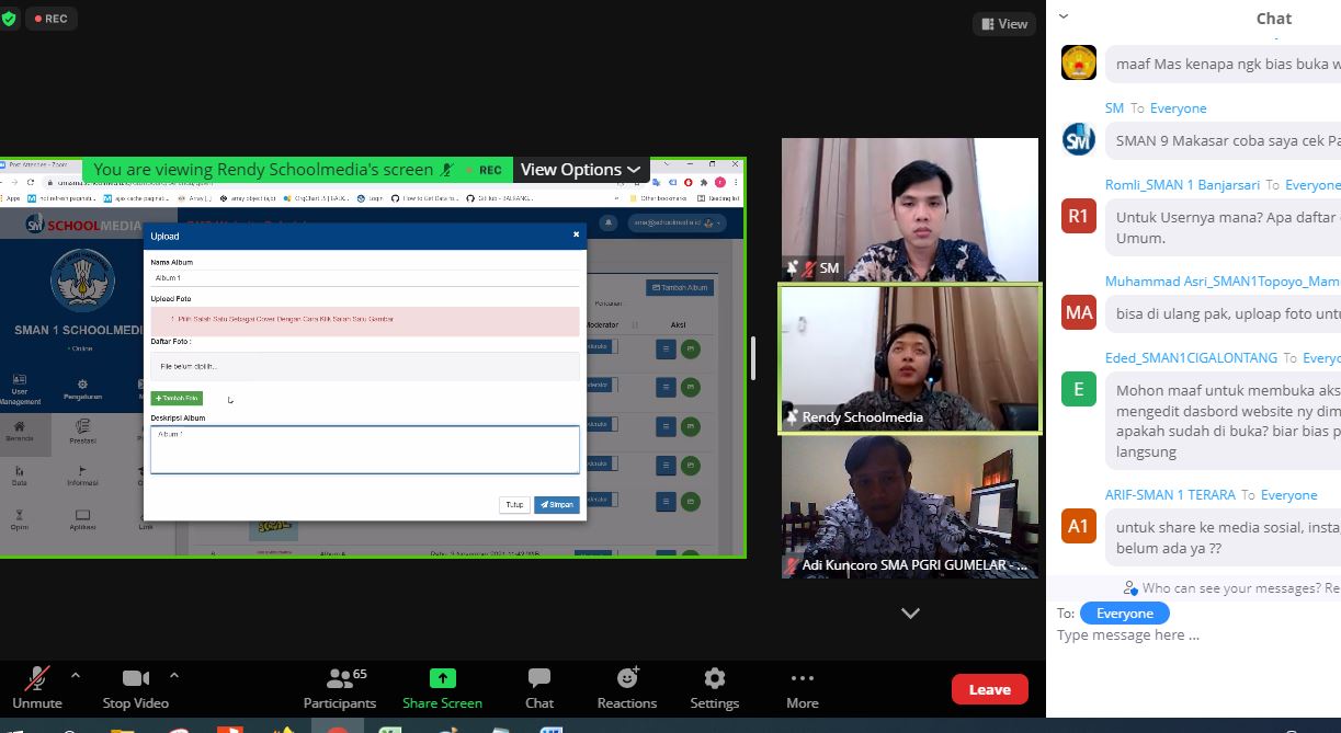 Test Hari pertama Pelatihan