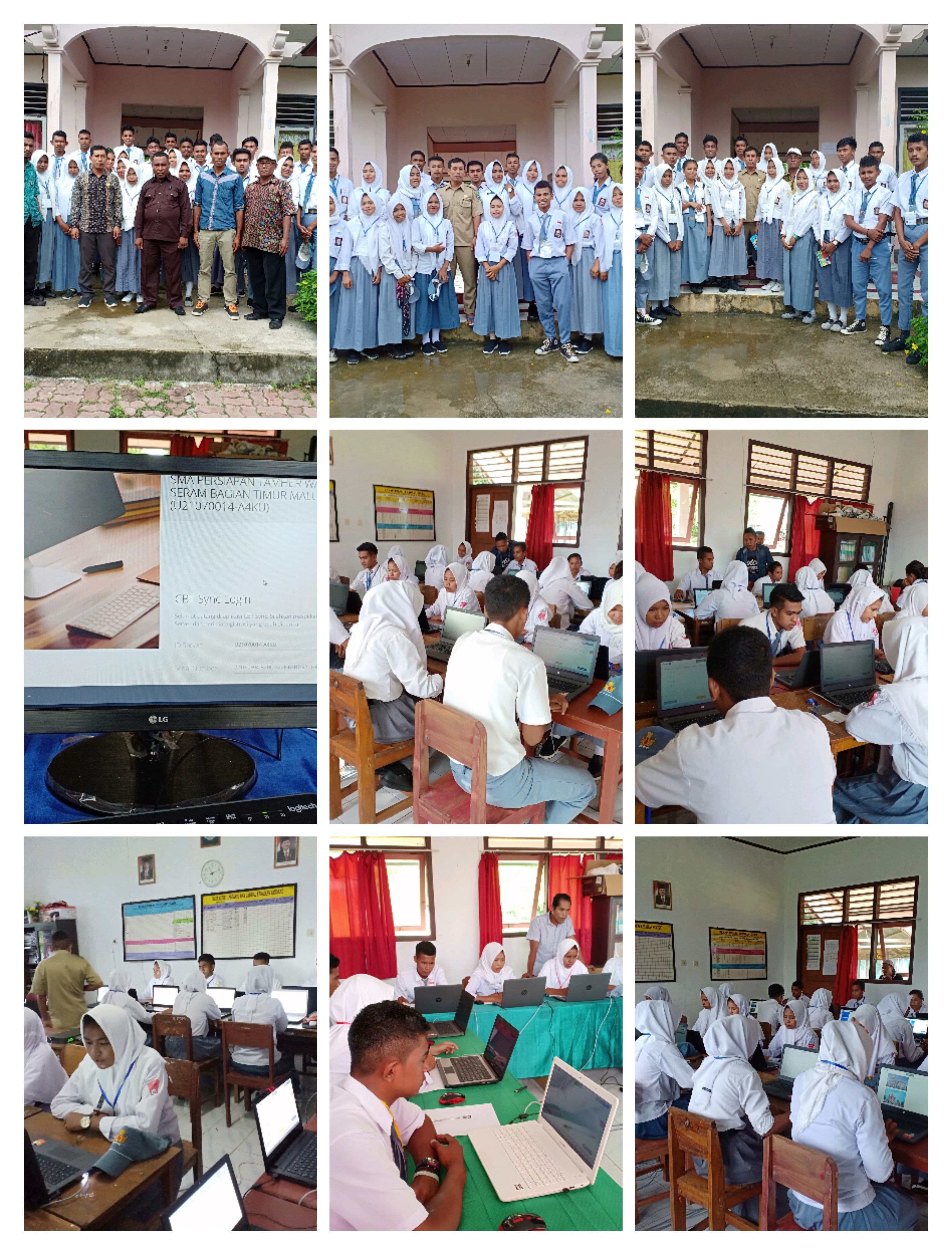 Pelaksanaan UNBK SMAS Persiapan Tamher Warat Tahun 2019