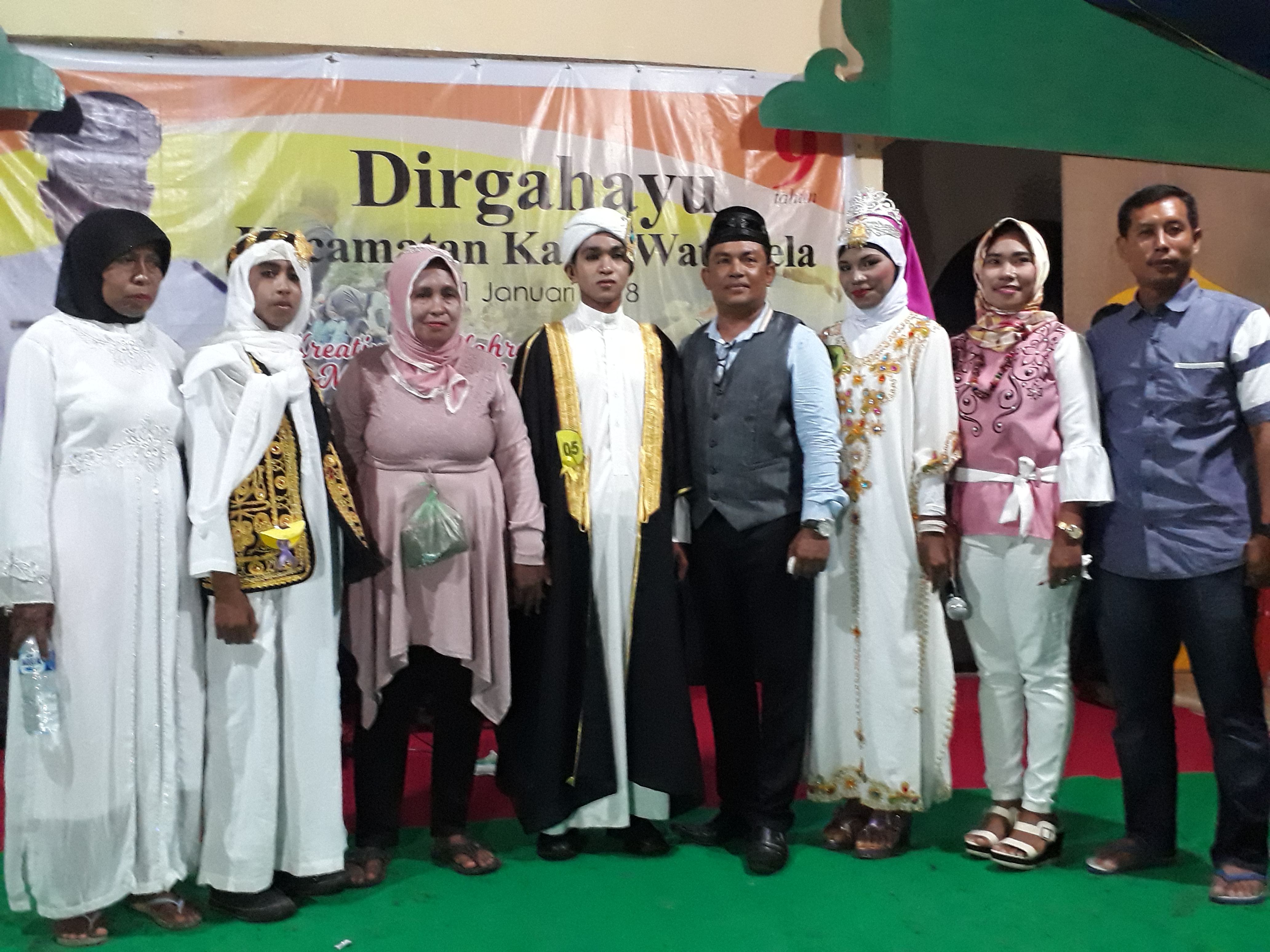 Juara 1 (pa) dan Juara 2 (pi) Vokalis HUT Kecamatan Wakate tahun 2018 Tingkat Kecamatan