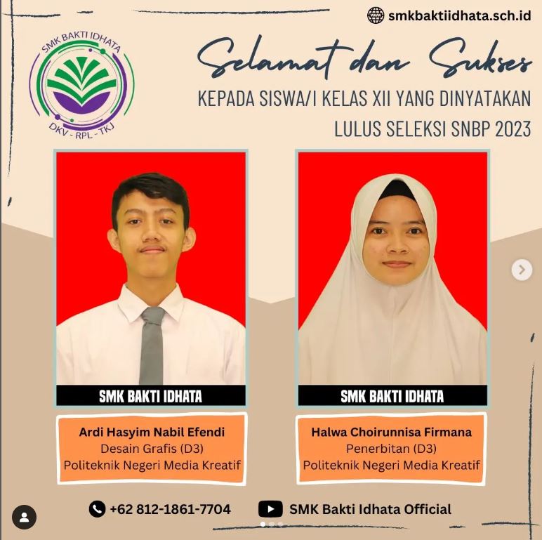 Siswa SMK Bakti Idhata Lulus seleksi SNBP 2023