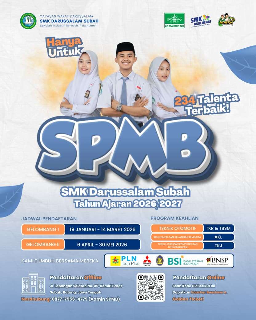 SPMB SMK Darussalam Tahun Ajaran 2026/2027