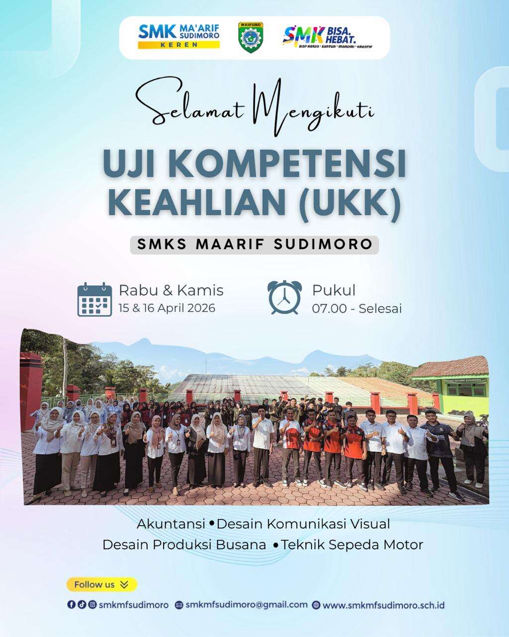 Pelaksanaan Ujian Kompetensi Keahlian (UKK) SMKS Ma’arif Sudimoro Tahun 2026