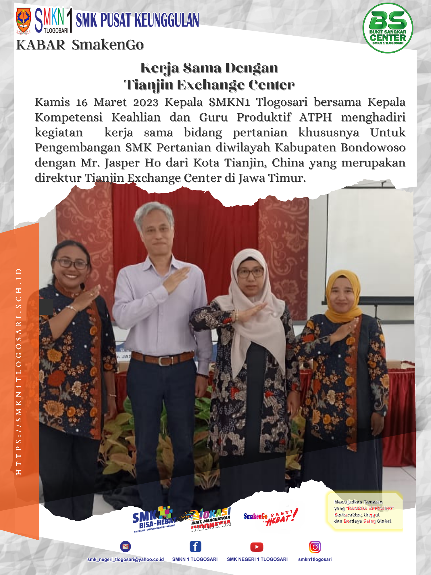 Kerja Sama Dengan  Tianjin Exchange Center