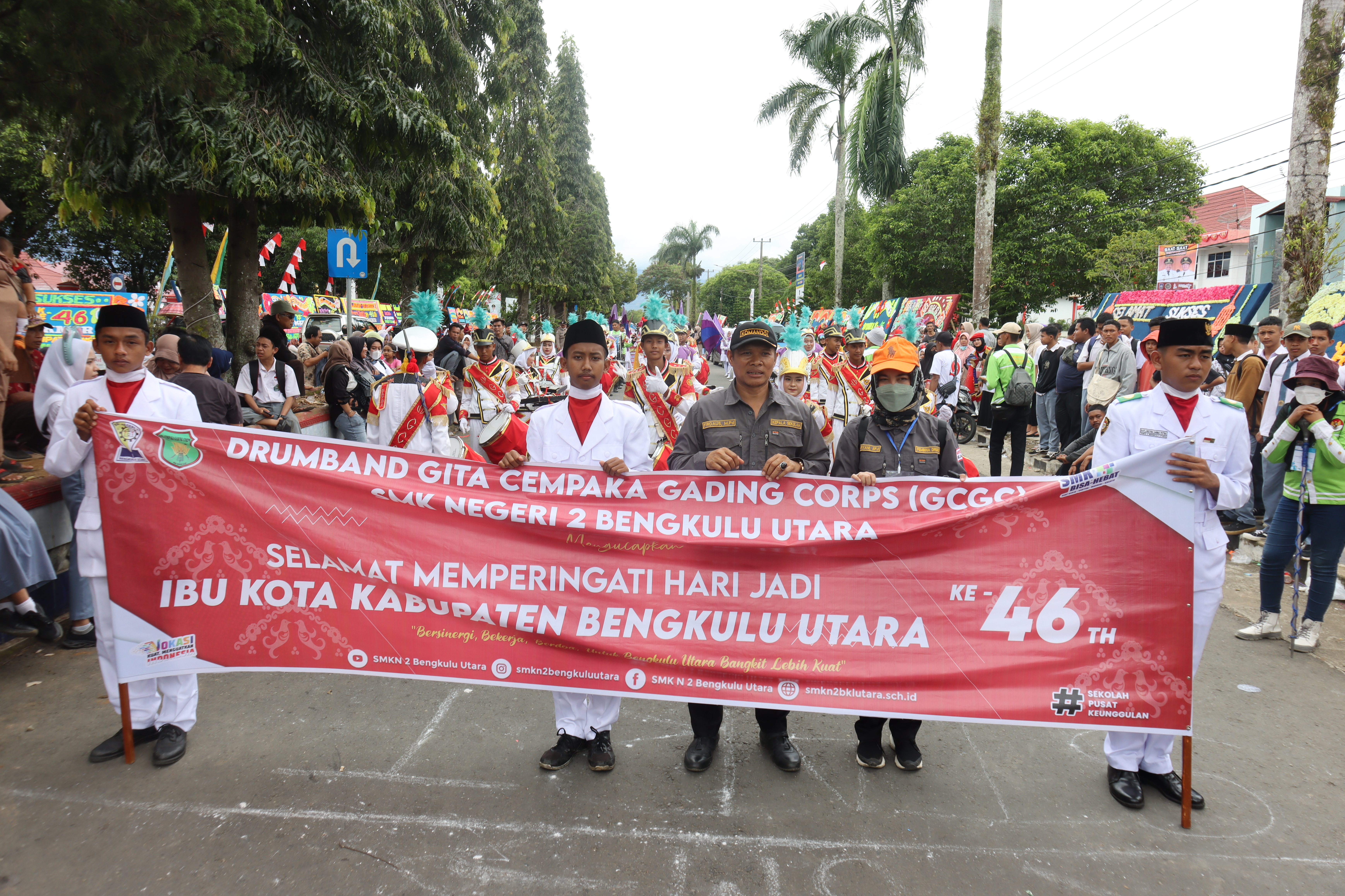 Juara I Lomba Drumband pada ajang HUT Kota Arga Makmur Ke-46 Tahun 2022