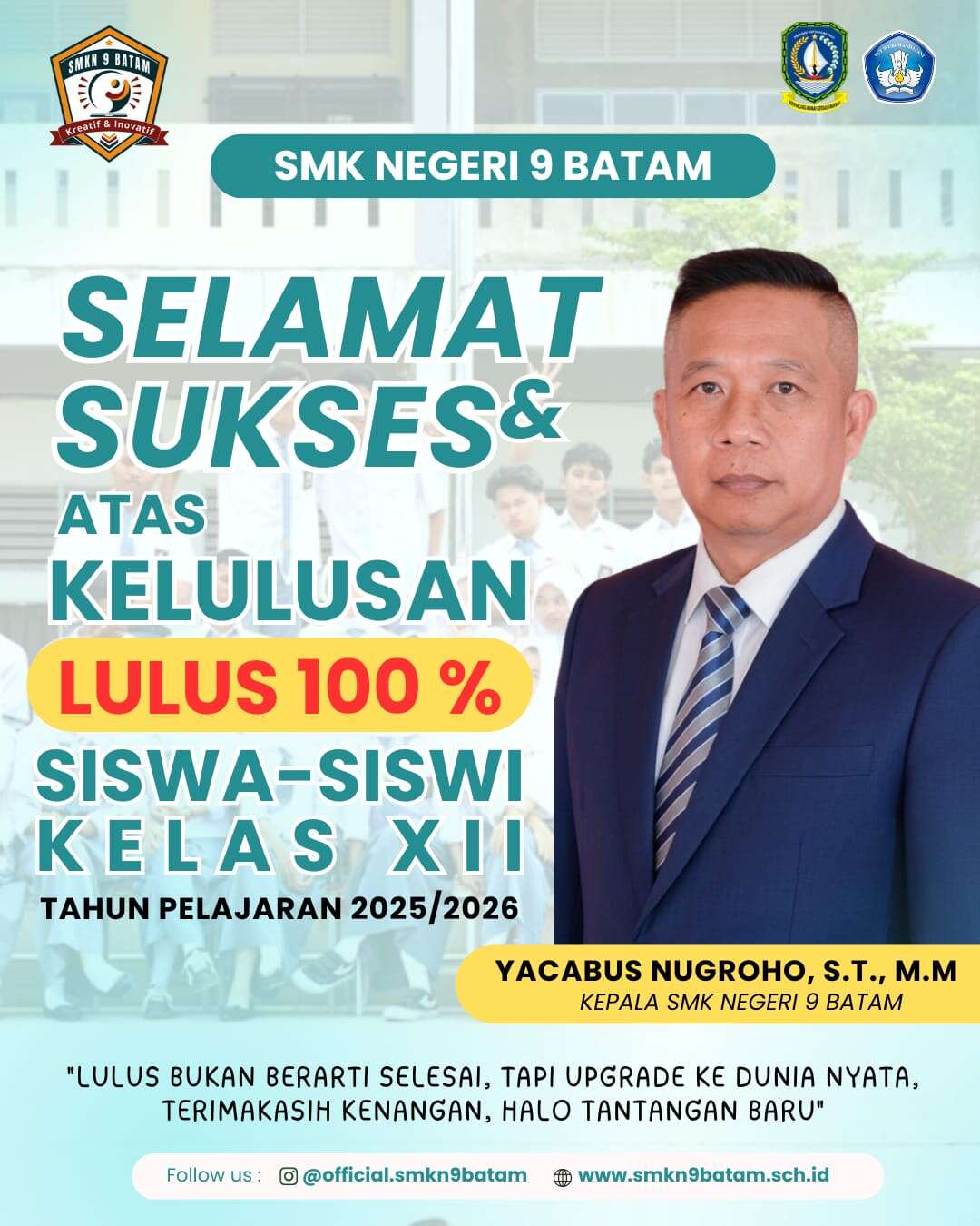 Selamat & Sukses 50 Siswa Kelas 12 SMKN 9 Batam Resmi Lulus pada 4 Mei 2026