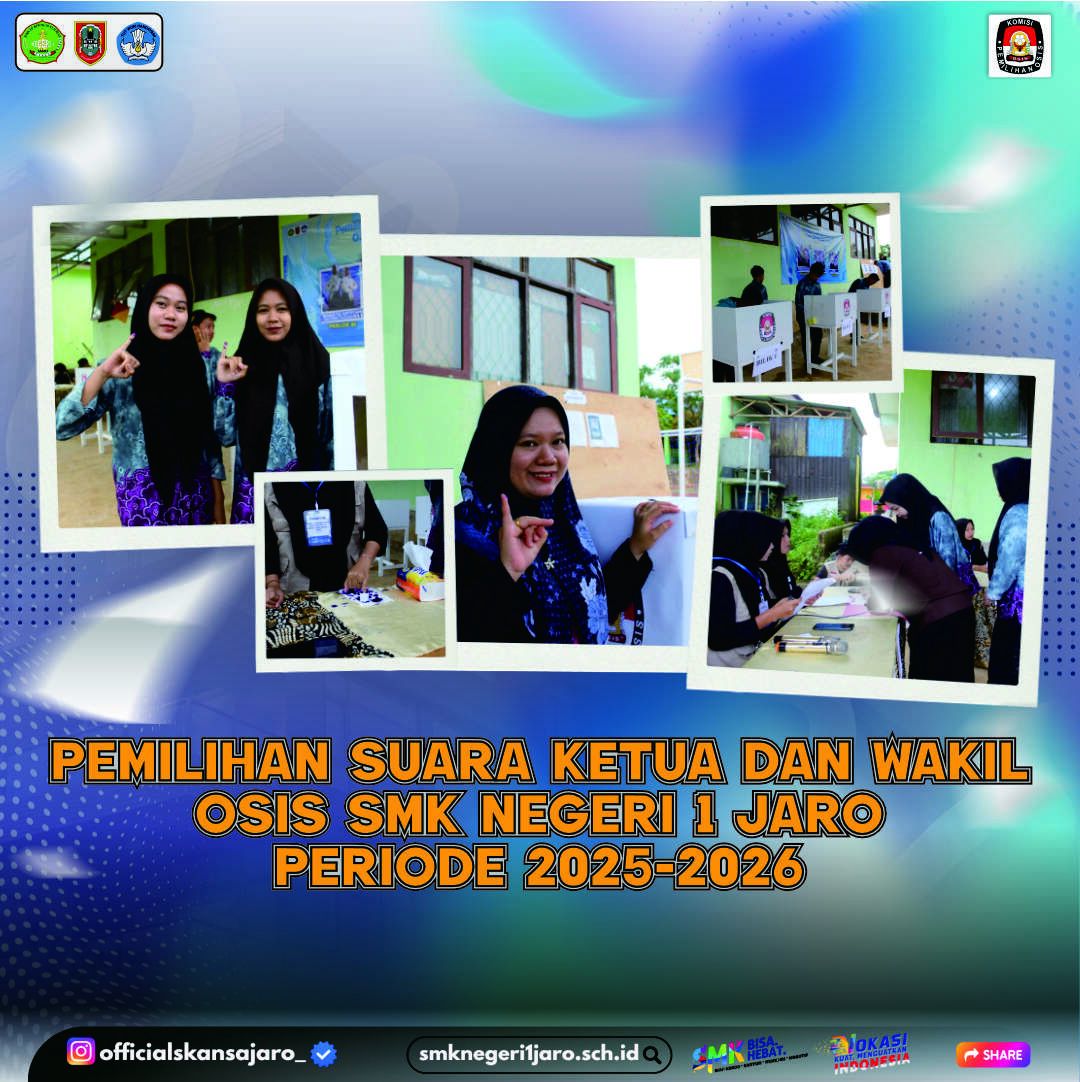 Pemilihan Ketua dan Wakil Osis SMKN 1 Jaro 2025 Hujan Tak Redam Semangat Demokrasi Siswa