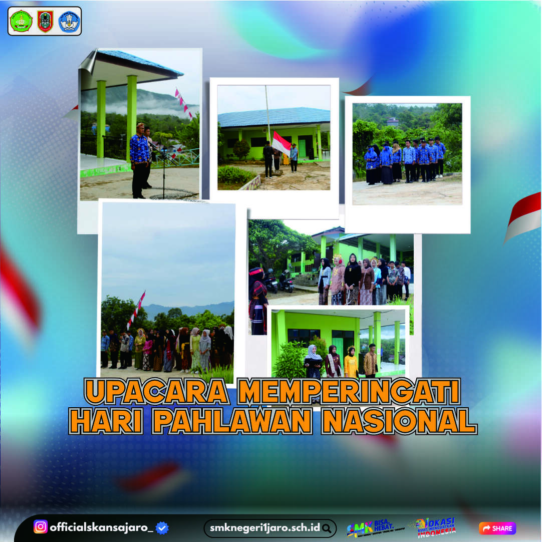 Kolaborasi Seragam KORPRI dan Pakaian Adat Warnai Peringatan Hari Pahlawan SMKN 1 Jaro 2025