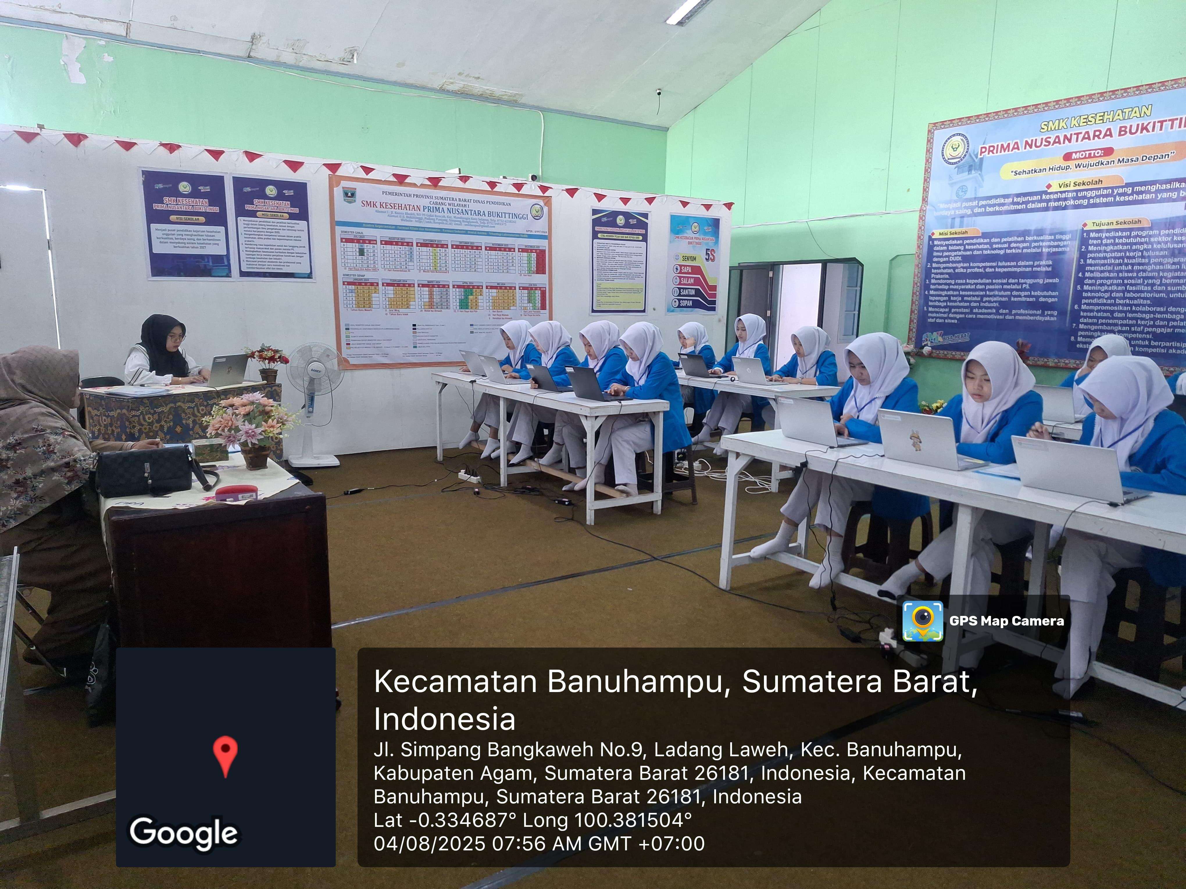 KEGIATAN PELAKSANAAN ASSESMENT NASIONAL BERBASIS KOMPUTER (ANBK) SMK KESEHATAN PRIMA NUSANTARA BUKITTINGGI