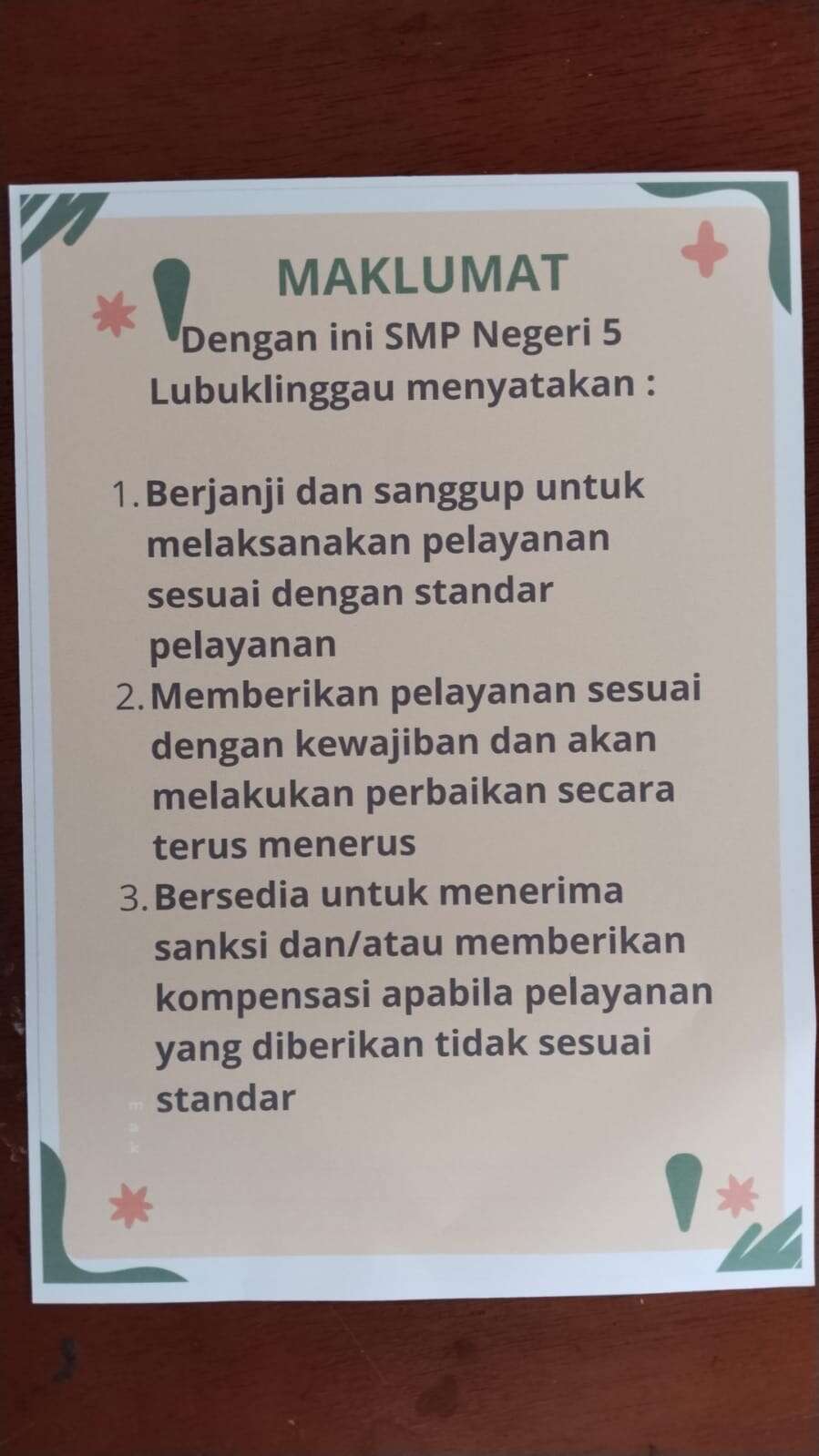 Maklumat SMP Negeri 5 Lubuklinggau