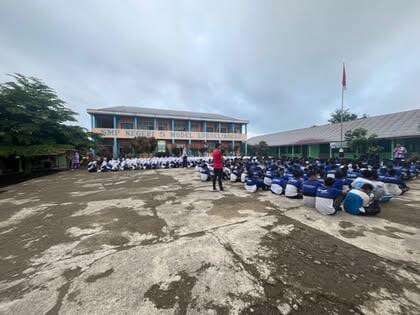 Senam bersama di Smp Negeri 5 Lubuklinggau