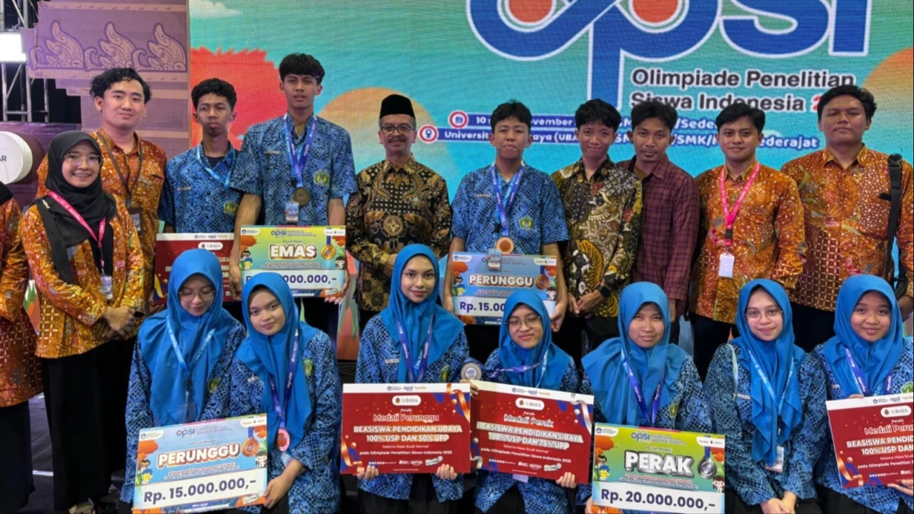 MAN 2 Kota Malang Raih Empat Medali Olimpiade Penelitian Siswa Indonesia 2025