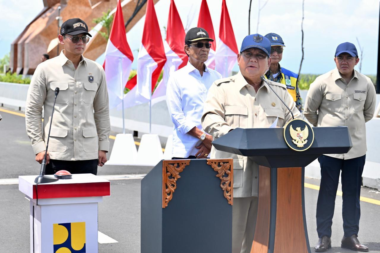 Presiden Prabowo Resmikan Jembatan Kabanaran dan 4 Proyek Infrastruktur Konektivitas Senilai Rp1,97 T