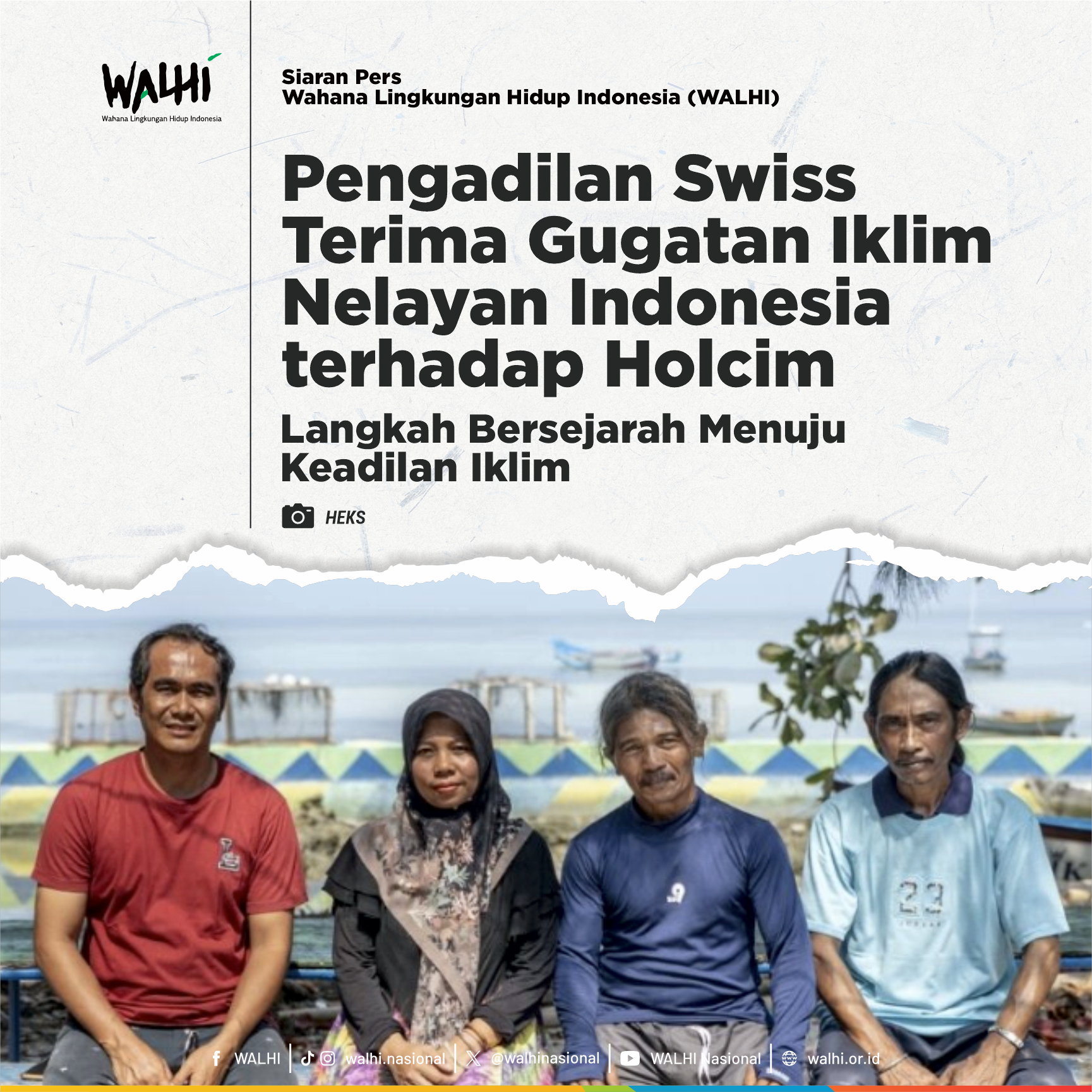 Pengadilan Swiss Terima Gugatan Iklim Nelayan Indonesia terhadap Holcim