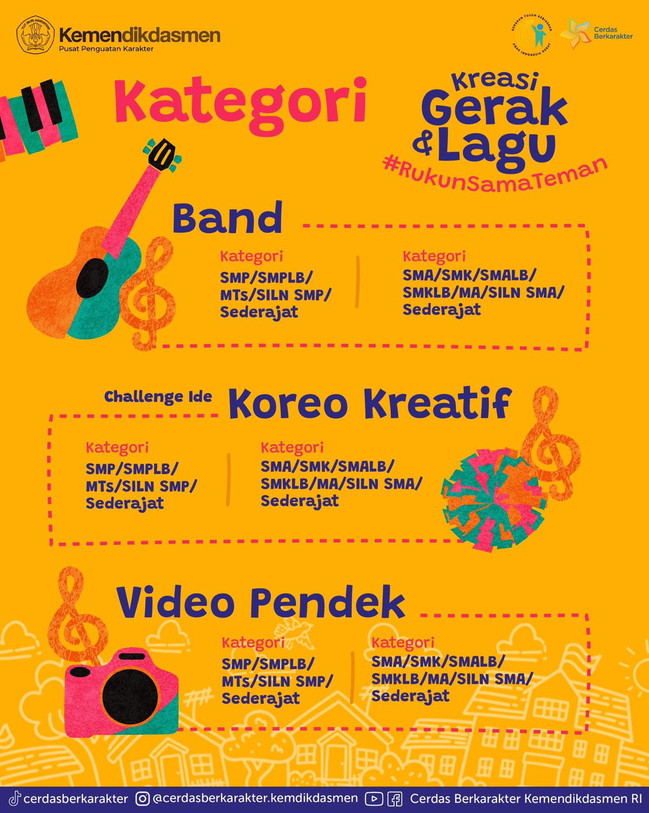 Bangun Sekolah Aman, Kemendikdasmen Gelar Kreasi Gerak dan Lagu “Rukun Sama Teman"