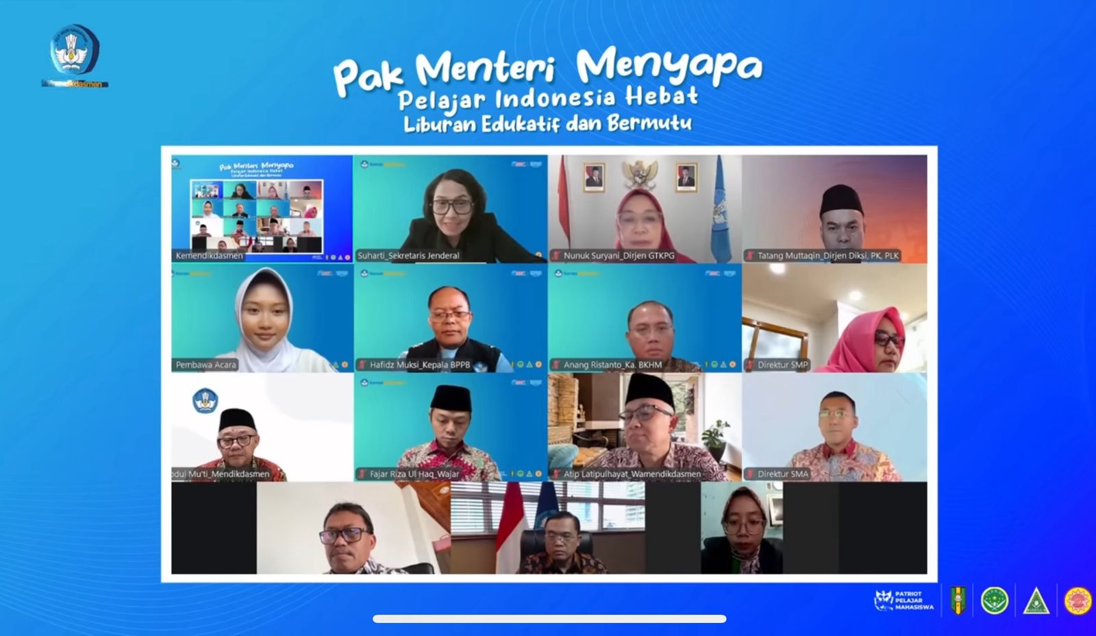 Kemendikdasmen Perkuat Karakter dan Literasi Digital Pelajar Melalui Forum Virtual Pak Menteri Menyapa