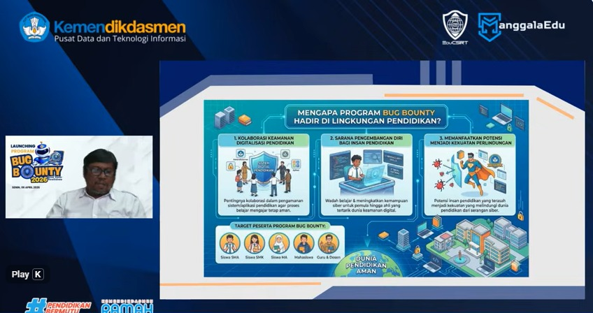 Program Bug Bounty 2026 Resmi Diluncurkan, Kemendikdasmen Dorong Ketahanan Siber Pendidikan