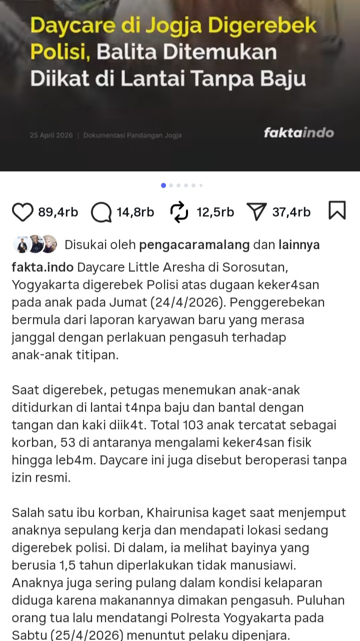 Kemenpendikdasmen Kecam Keras Kasus Kekerasan di Daycare Yogyakarta: Pastikan Lingkungan Pendidikan Aman bagi Anak