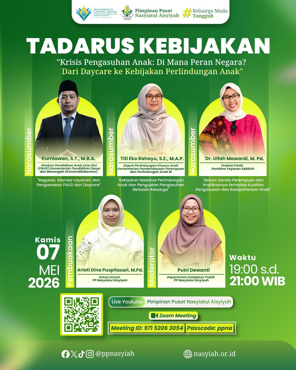 Tadarus Kebijakan Krisis Pengasuhan Anak, Ekosistem  “Daycare” Harus Dibenahi Dari Hulu Hingga Hilir