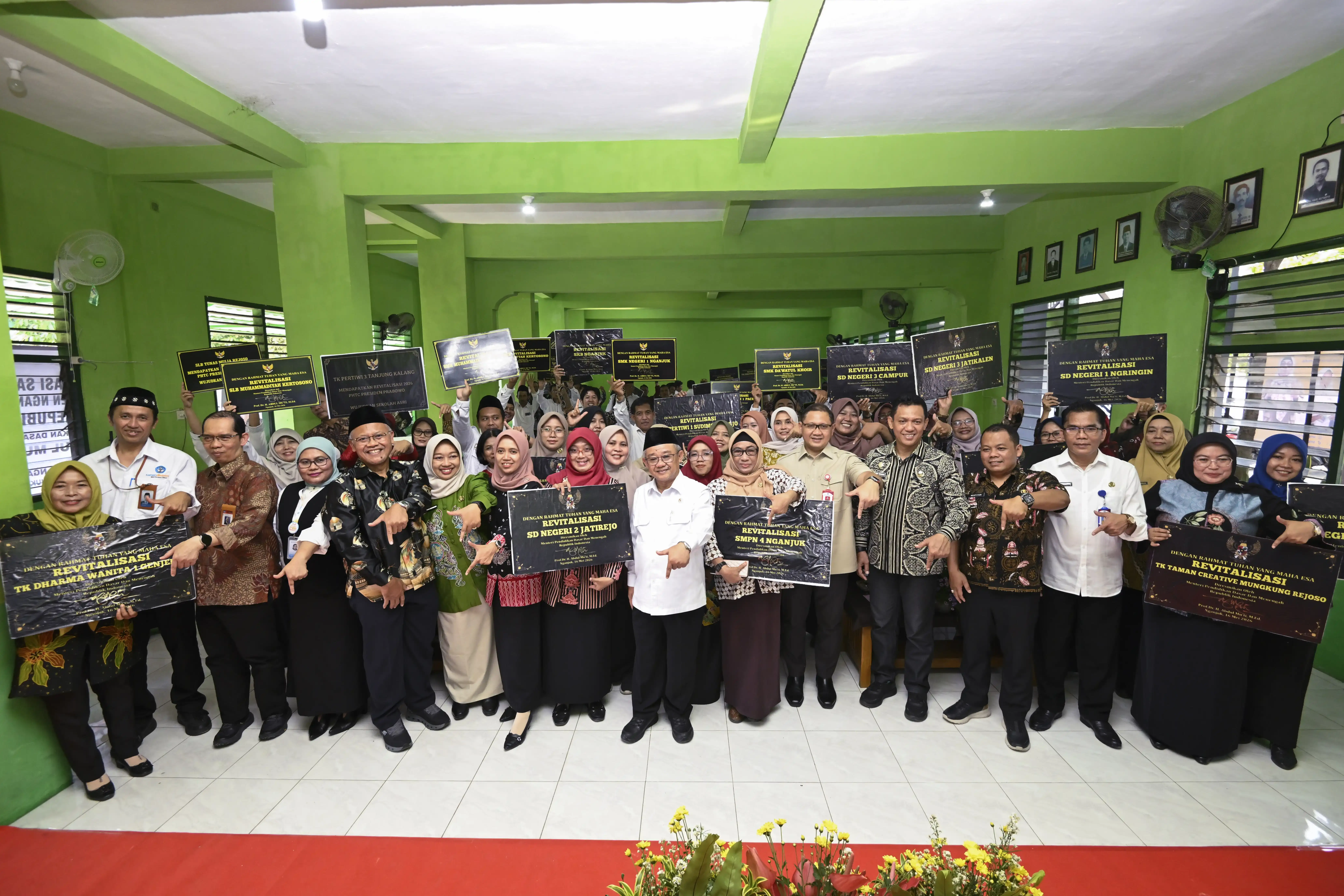 66 Sekolah di Kabupaten Nganjuk Selasai Direvitalisasi, Mendikdasmen Dorong Tingkatkan Mutu dan Kualitas