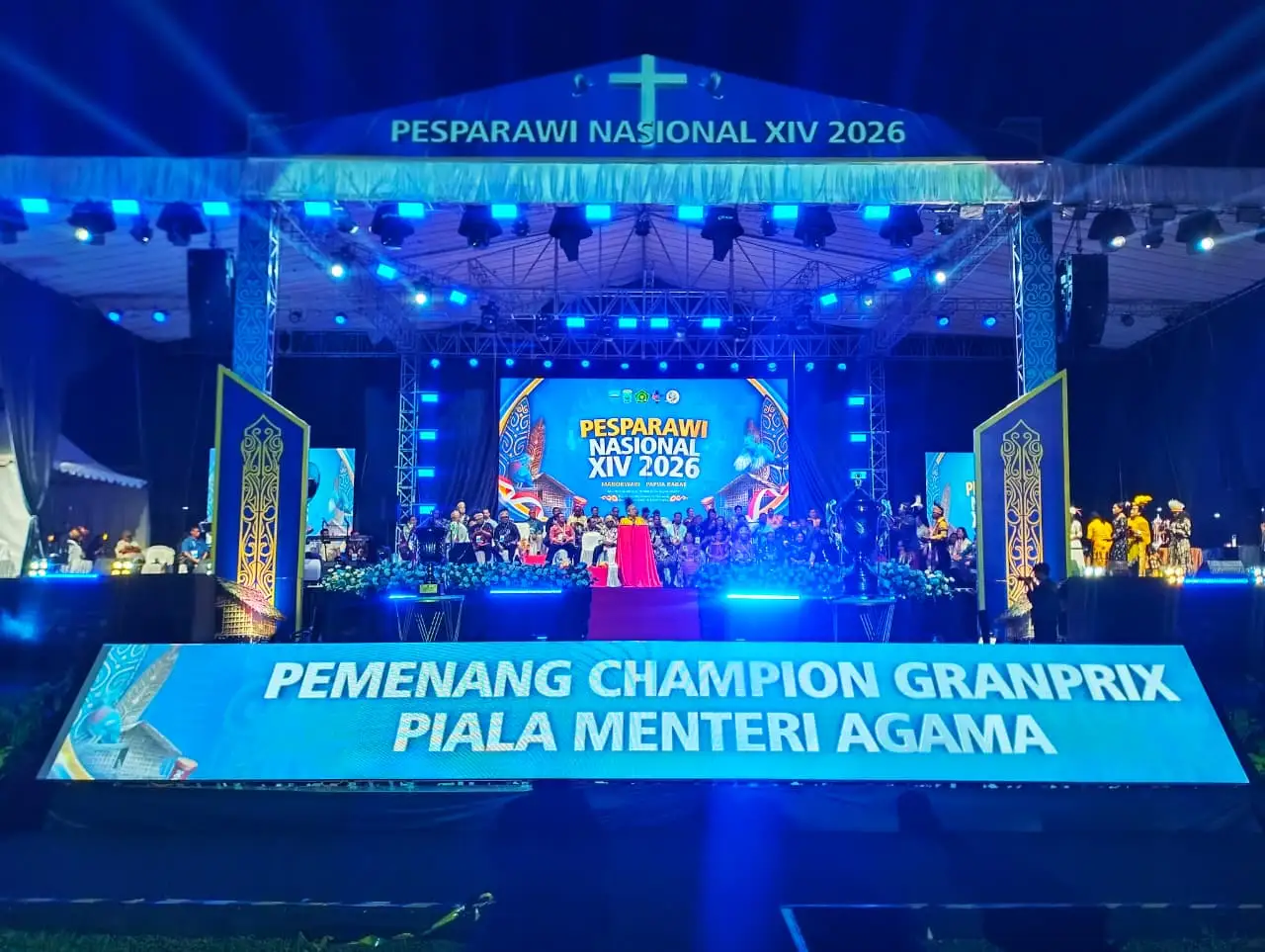 Juara Umum Pesparawi Nasional XIV, Sulawesi Utara Bawa Pulang Piala Presiden dan Menteri Agama