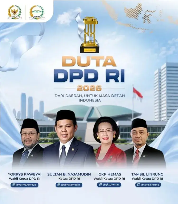 Pemilihan Duta DPD RI 2026 Dibuka, Lulusan SMA Berkesempatan Jadi Wakil Daerah