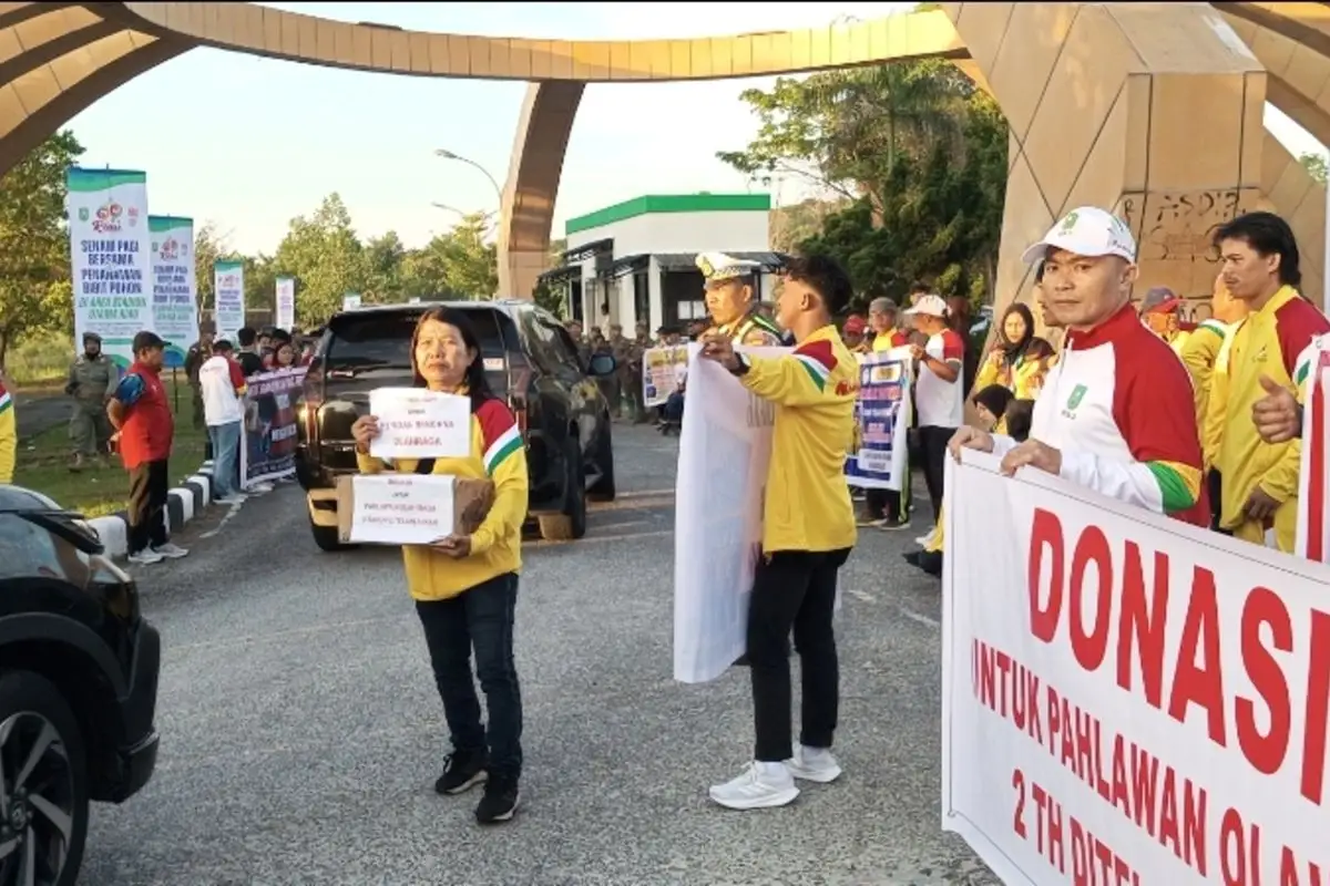 Atlet Riau Demo Tuntut Bonus PON, Bawa Kardus Sumbangan untuk Korban Bencana