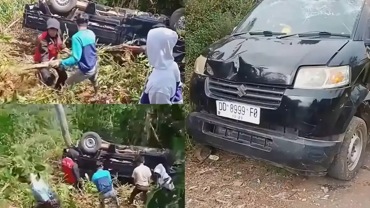 12 Mahasiswa KKN Unhas Kecelakaan di Bantaeng, Mobil Terguling hingga Masuk Jurang