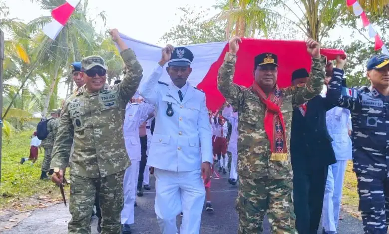 HUT ke-81 RI di Maluku, Bendera Merah Putih Sepanjang 500 Meter Diarak