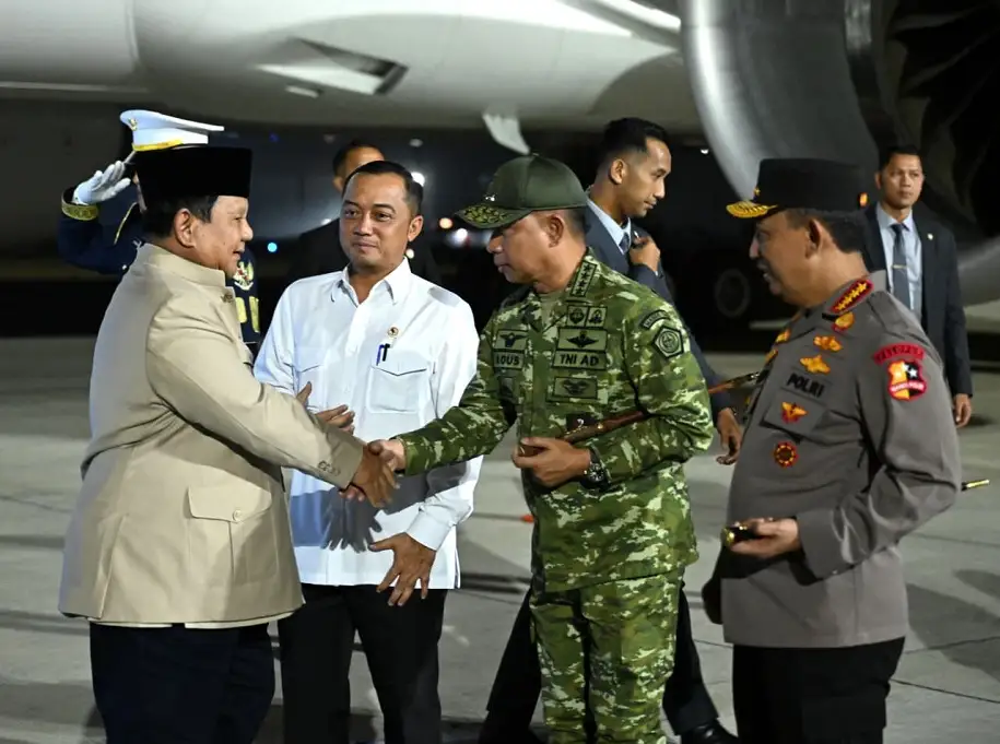 Prabowo Tiba di Indonesia Usai Rampungkan Lawatan ke Rusia