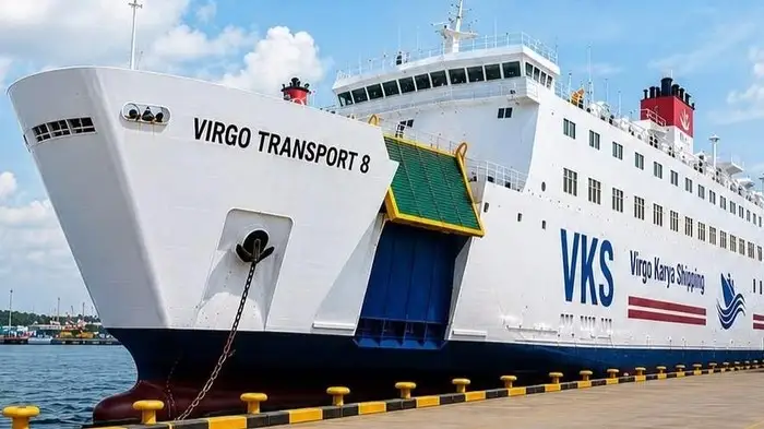 Detik-Detik Kapal Virgo Transport 8 Miring hingga Terbalik di Laut Jawa