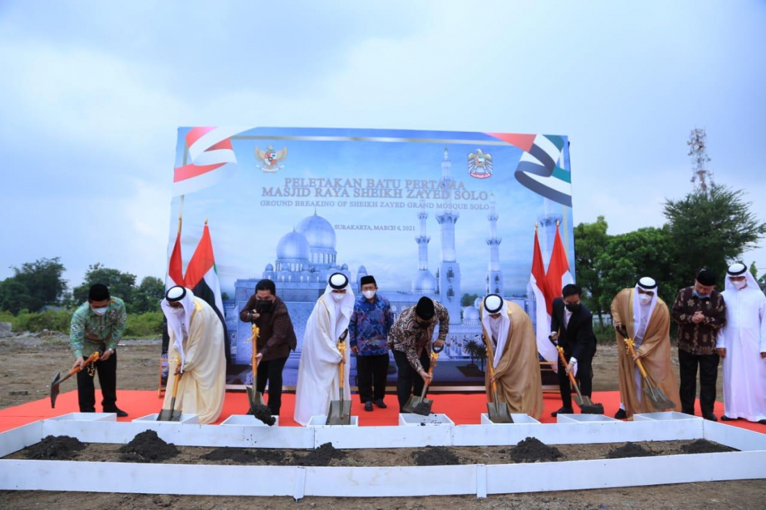 Groundbreaking Masjid Agung Sheikh Zayed di Solo Perkuat Hubungan RI-UEA