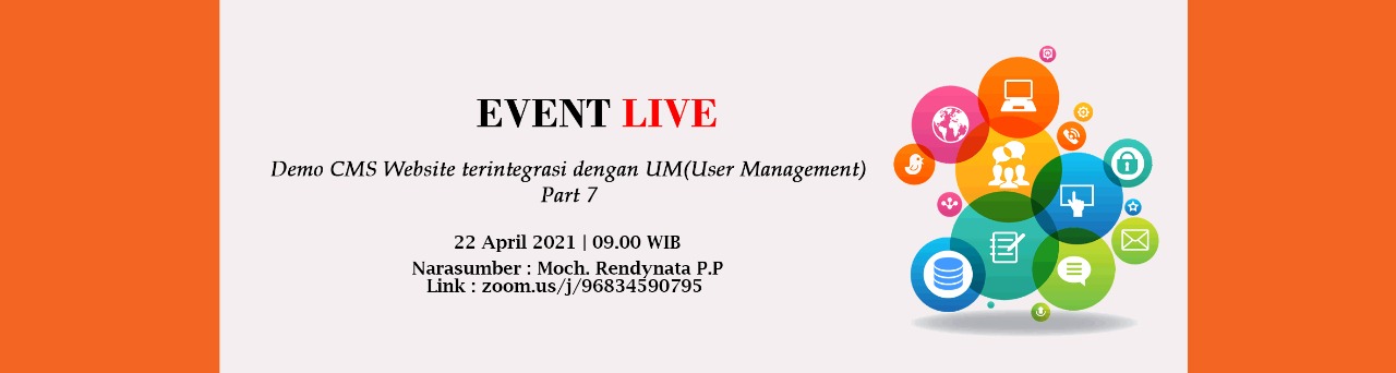 Cover Demo CMS Website terintegrasi dengan UM(User Management) Part 7