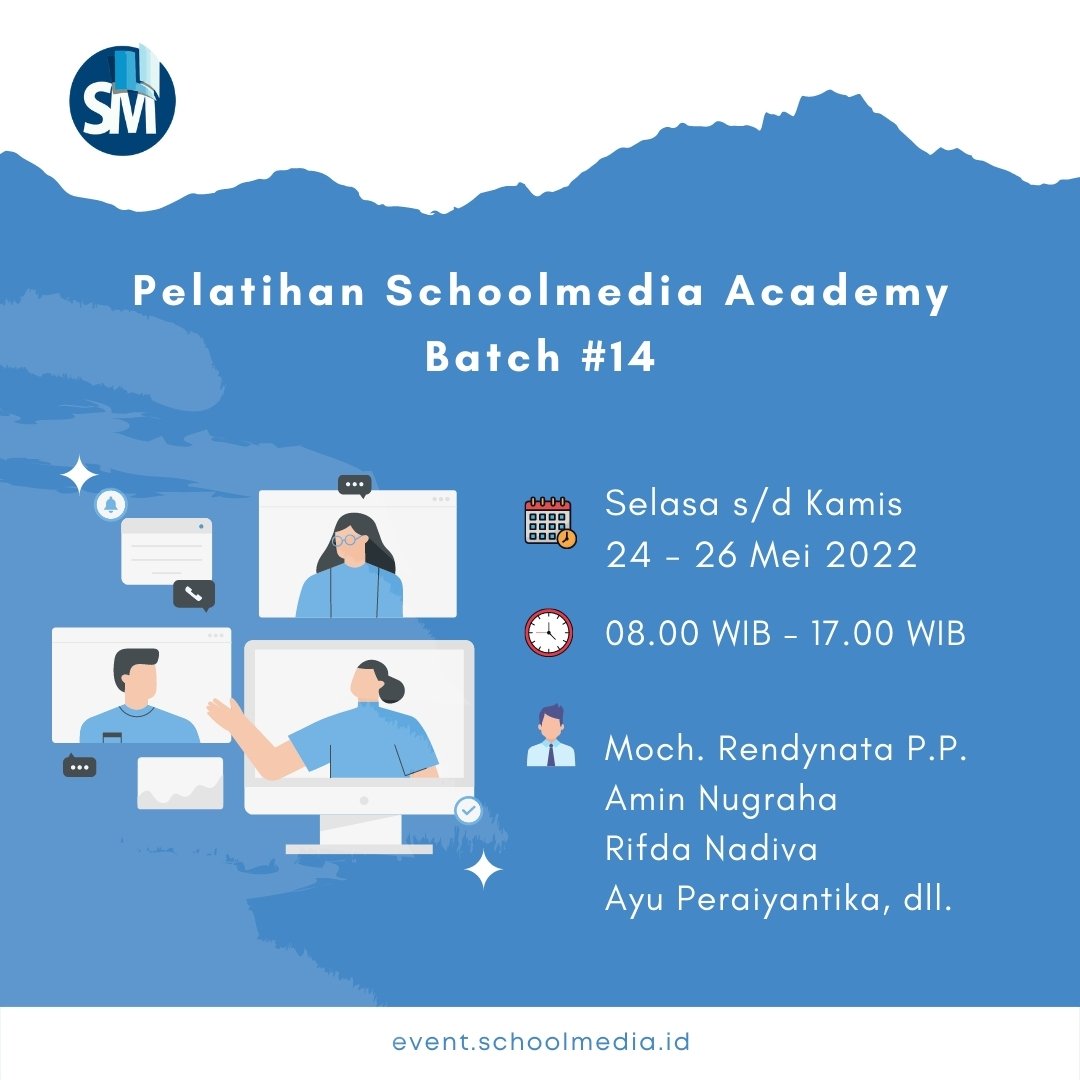 Cover Pelatihan Schoolmedia Academy Batch #14